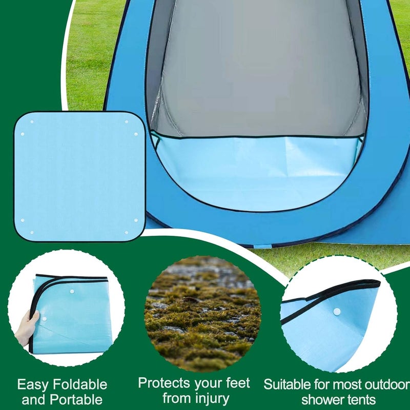 Wenfan 39.37" Camp Shower Tent Mat Non Slip Camping Mat Foldable Outdoor Shower Tent Floor Mat Portable Changing Tents Bottom Pad Protect Feet Keep Clean (Only Mat) - Image 4